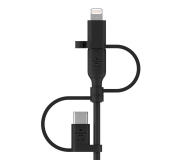 Belkin Kabel 3w1 USB-A na Lightning, microUSB, USB-C, 1m, czarny - 1330471 - zdjęcie 4